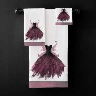 Gothique Fairy Fuchsia Gown Punk Rock rose Magen