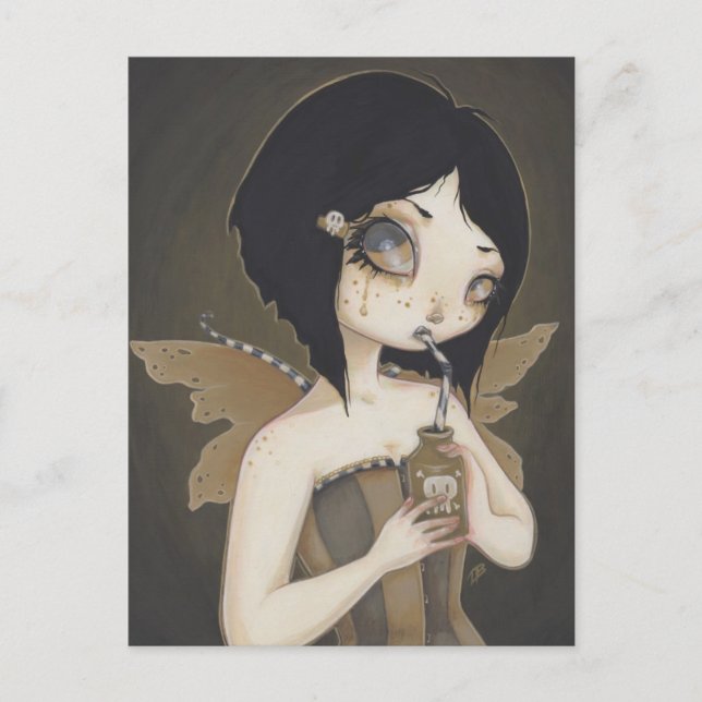 Gothique Fairy poison imaginaire art carte postale (Devant)