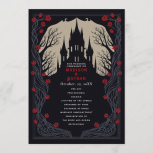Gothique Floral Castle Programme de mariage