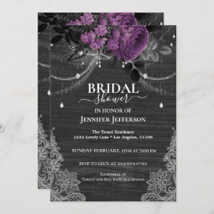 Gothique Floral Rustique nuptiale Invitation