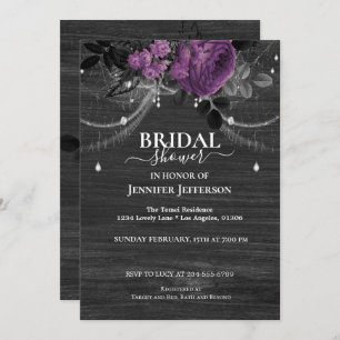 Gothique Floral Rustique nuptiale Invitation