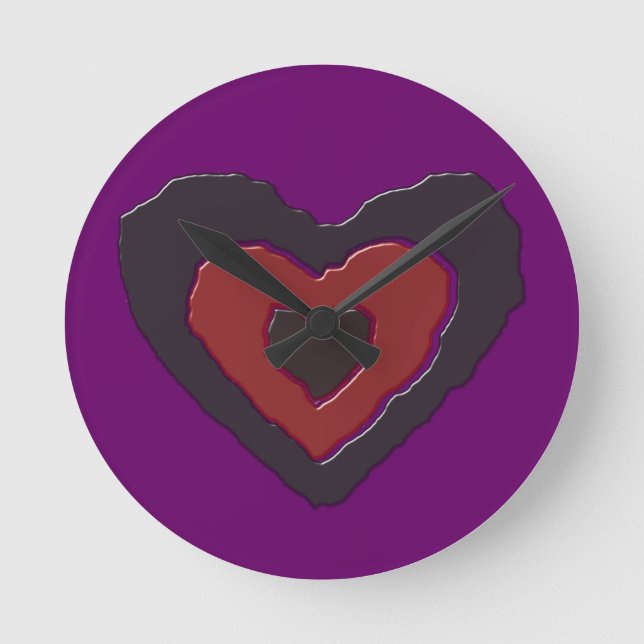 Gothique Fondre Amour Coeur Horloge (Recto)