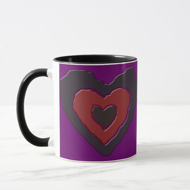 Gothique Fondre Amour Coeur Mug (Gauche)