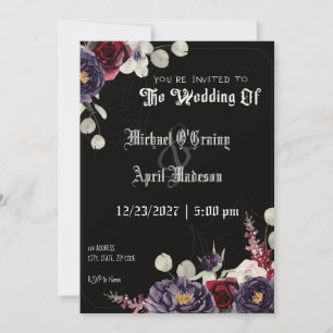 Gothique Goth Dark Web Faire-part de mariage
