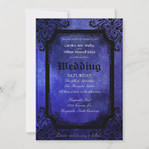 Gothique Grunge Filigree Faire-part de mariage