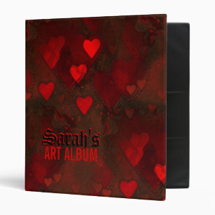 Gothique Grunge Love Hearts Album Classeur