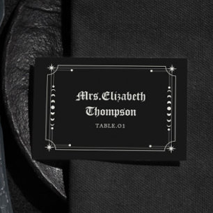 Gothique Halloween Mariage Lieu Nom Cartes do-it-y