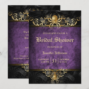 Gothique Halloween Nuptiale Douche Invitation
