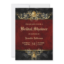 Gothique Halloween Nuptiale Douche Invitation