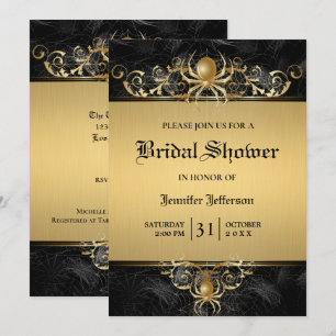 Gothique Halloween Nuptiale Douche Invitation