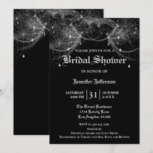 Gothique Halloween Nuptiale Douche Invitation