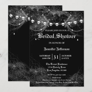 Gothique Halloween Nuptiale Douche Invitation