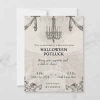 Gothique Halloween Potluck Adult Invitation de la