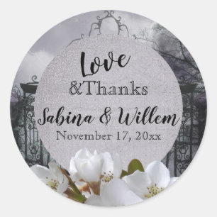 Gothique Lune Floral Love&Thanks Favoriser Sticker