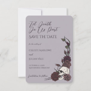 Gothique Poussiéreux Prune Jusqu'à la Mort Carte d