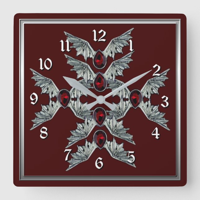 Gothique Sang Pierre Bat Ailes Carré Horloge 2 (Recto)