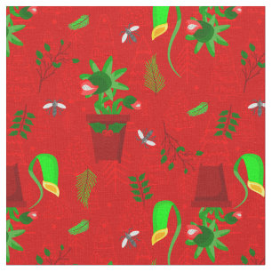 gothmas christmas venus flytrap creepmas fabric