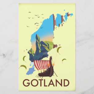 Gotland Baltic Sea Viking Travel map
