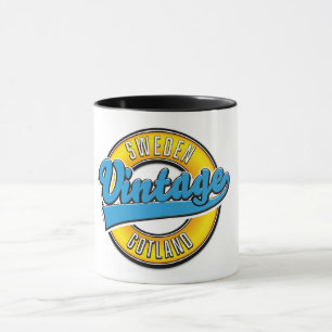 Gotland Sweden vintage style logo Mug