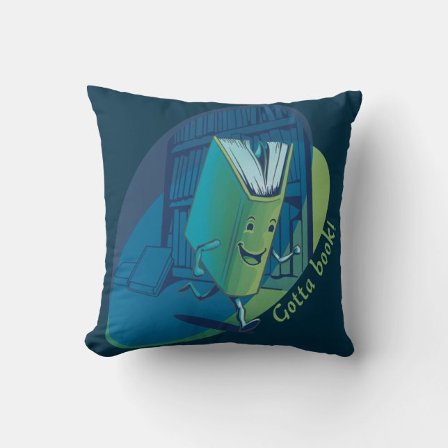 Gotta Book Throw Pillow (Front)