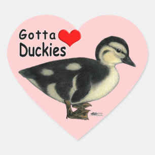 Gotta Love Duckies Heart Sticker