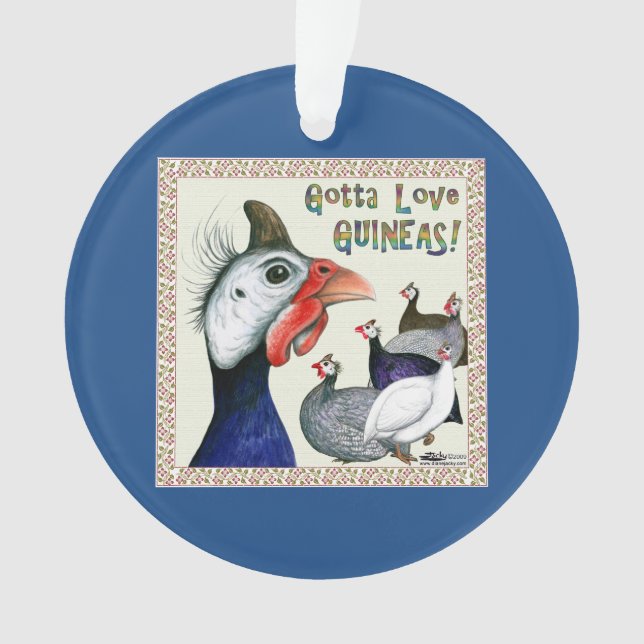 Gotta Love Guineas! Ornament (Front)