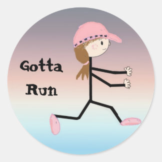 Gotta Run Classic Round Sticker