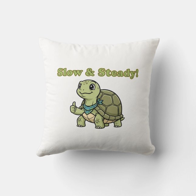 Gotta Run! / Got To Go Slow Hybrid Double Sided Throw Pillow (Back)