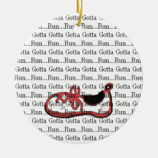 Gotta Run Red Runner Ceramic Ornament