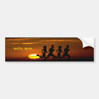 GOTTA RUN!  XC CROSS COUNTRY MOTTO BUMPER STICKER