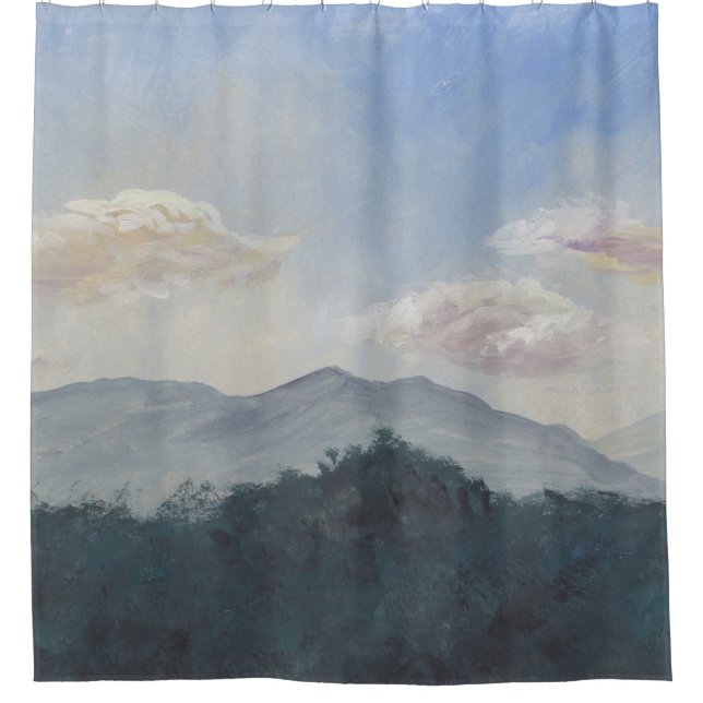 Gouache Blue Mountains: Vibrant Nature Scene (Front)