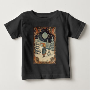 Gouache Vintage Retro Christmas Baby T-Shirt