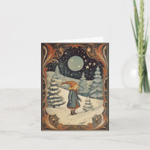 Gouache Vintage Retro Christmas 