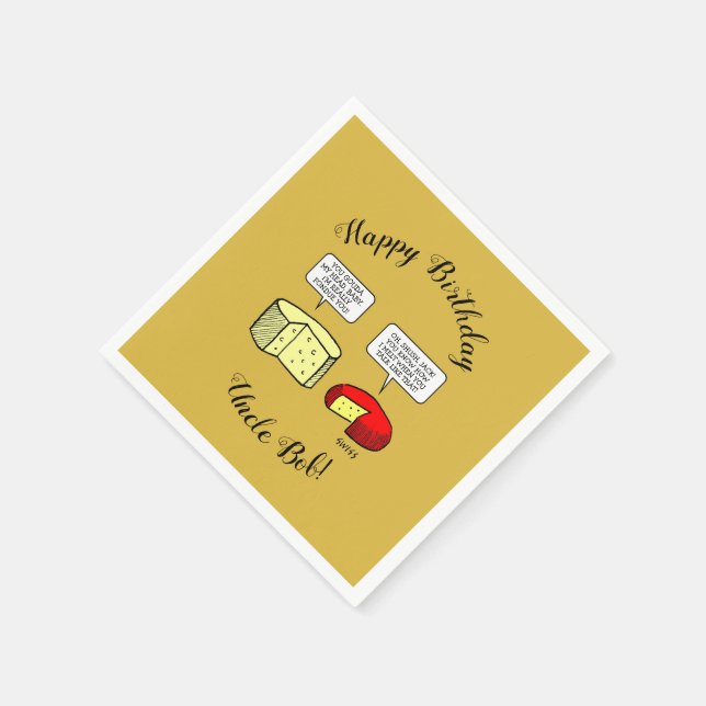 Gouda and Jack Cheese Tasting Birthday Party Napkin (Corner)