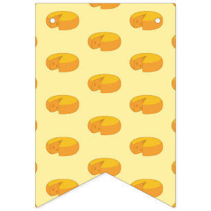 Gouda Cheese Rounds Dutch Foodie Gastronomy Bunting Flags