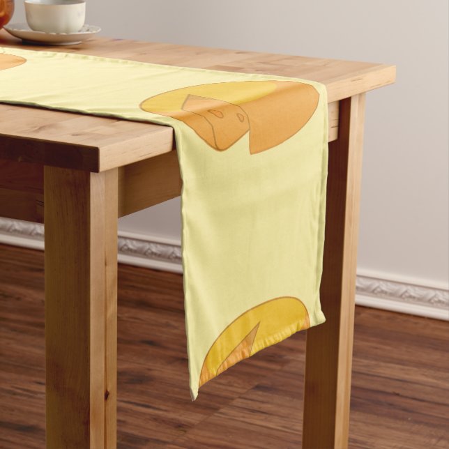 Gouda Cheese Rounds Dutch Foodie Gastronomy Short Table Runner (In Situ)