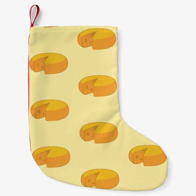 Gouda Cheese Rounds Dutch Foodie Gastronomy Small Christmas Stocking (Front)