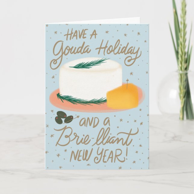 Gouda Holiday et la brillante carte Cheesy du Nouv (Devant)