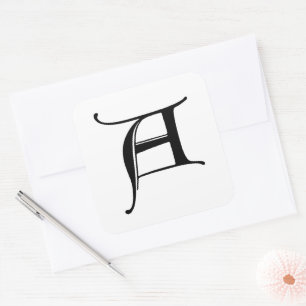 Goudy-Lombardic Gothic Versal Capital Letter A Square Sticker