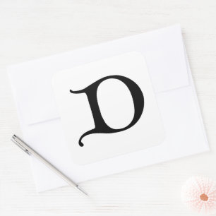 Goudy-Lombardic Gothic Versal Capital Letter D Square Sticker