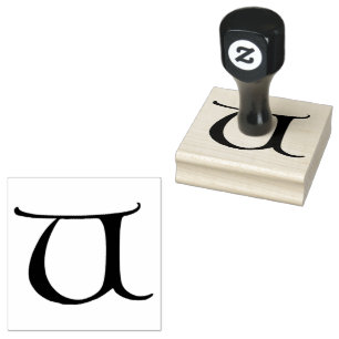 Goudy-Lombardic Gothic Versal Capital Letter U Rubber Stamp