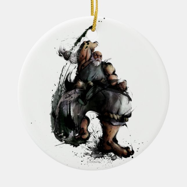 Gouken Chop Ceramic Ornament (Front)
