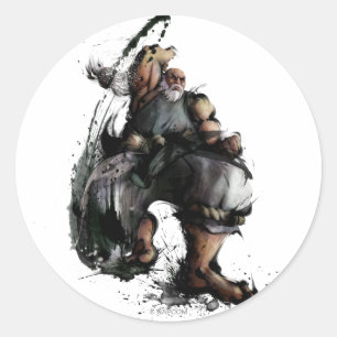 Gouken Chop Classic Round Sticker