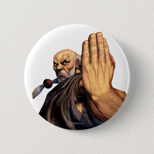 Gouken Raised Hand 2 Inch Round Button