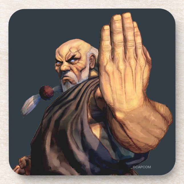 Gouken Raised Hand Coaster (Front)