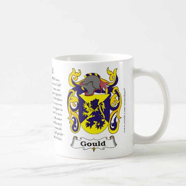 Gould, the origin, meaning and the crest coffee mug (Right)
