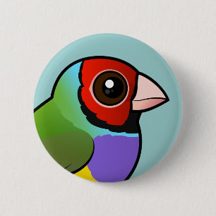 Gouldian Finch 2 Inch Round Button