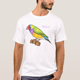 Gouldian finch bird cartoon illustration T-Shirt