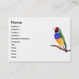 Gouldian Finch Business Cards