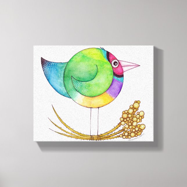 Gouldian Finch canvas Print (Front)